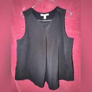 Forever 21 Black Button-Detail Tank Top